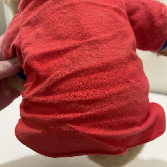 Applause Bedtime Brown Teddy Bear Plush 11" Red Gown Night Cap Stuffed Animal - Picture 7 of 12
